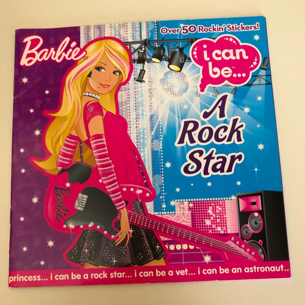 Barbie I can be A Rock Star Book with Over 50 Stickers